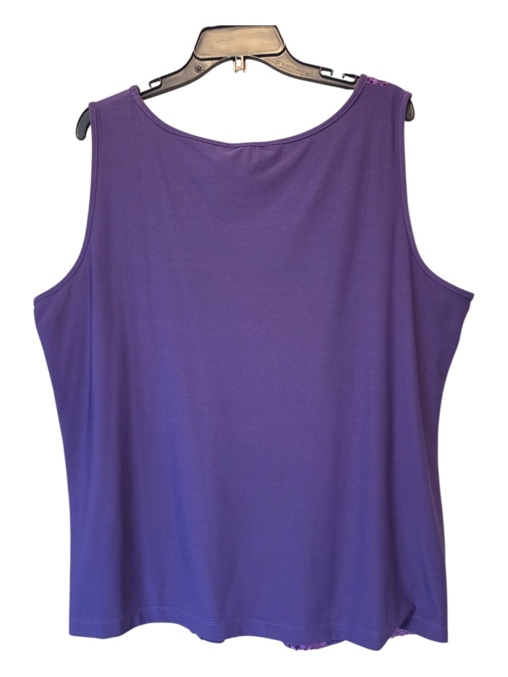 Stunning Purple Sequin Diagonal Stripe Tank Top Size 3X - Picture 4 of 4